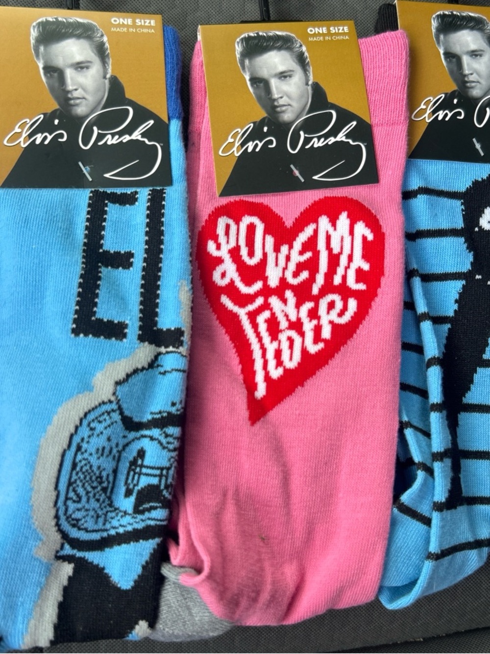 Elvis Presley Women's Pink 'Love Me Tender' Heart Socks 5 pairs - Picture 1 of 3